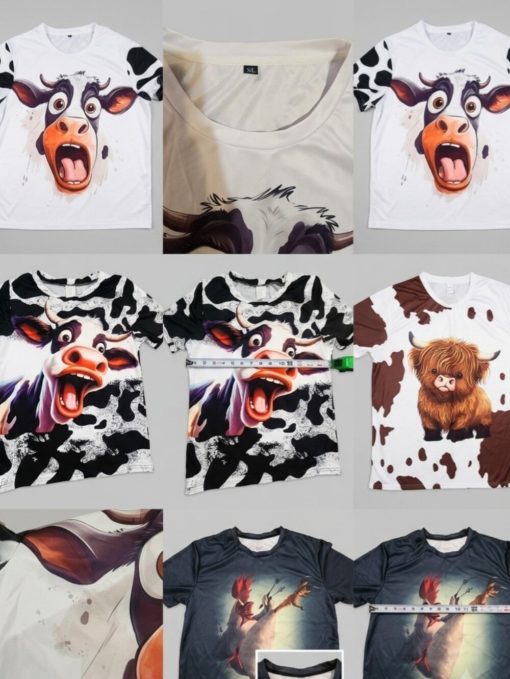 Funny Graphic T-Shirt Bundle | 4-Piece Mixed Size Lot